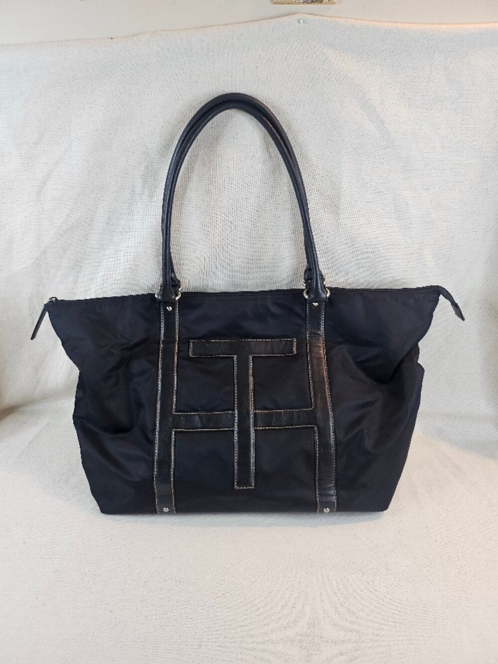 Tommy Hilfiger Large Black Logo Tote
